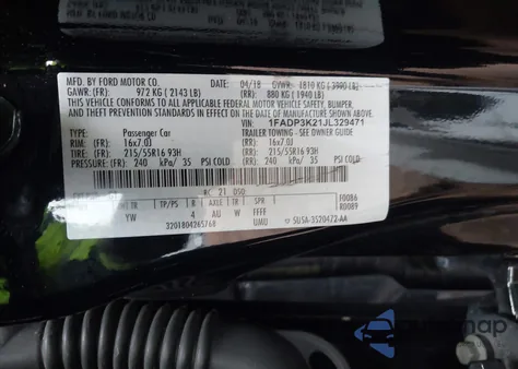 2018 Ford Focus Se from USA, damaged, VIN 1FADP3K21JL329471